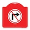 Signmission Designer Series No Right Turn Graphic Only, Red & White Aluminum Sign, 18" x 18", RW-1818-23592 A-DES-RW-1818-23592 - alternate 1